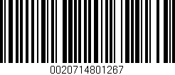 Código de barras (EAN, GTIN, SKU, ISBN): '0020714801267'