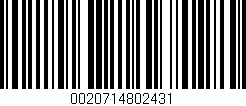 Código de barras (EAN, GTIN, SKU, ISBN): '0020714802431'