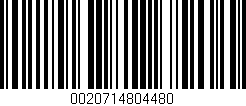 Código de barras (EAN, GTIN, SKU, ISBN): '0020714804480'