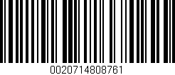 Código de barras (EAN, GTIN, SKU, ISBN): '0020714808761'
