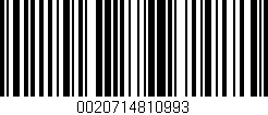 Código de barras (EAN, GTIN, SKU, ISBN): '0020714810993'