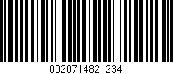 Código de barras (EAN, GTIN, SKU, ISBN): '0020714821234'