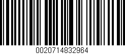 Código de barras (EAN, GTIN, SKU, ISBN): '0020714832964'