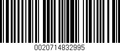 Código de barras (EAN, GTIN, SKU, ISBN): '0020714832995'