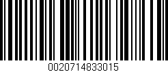 Código de barras (EAN, GTIN, SKU, ISBN): '0020714833015'
