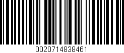 Código de barras (EAN, GTIN, SKU, ISBN): '0020714838461'