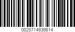 Código de barras (EAN, GTIN, SKU, ISBN): '0020714838614'