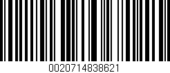 Código de barras (EAN, GTIN, SKU, ISBN): '0020714838621'