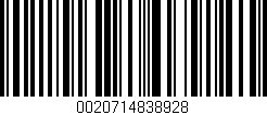 Código de barras (EAN, GTIN, SKU, ISBN): '0020714838928'
