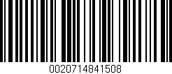 Código de barras (EAN, GTIN, SKU, ISBN): '0020714841508'