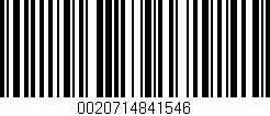 Código de barras (EAN, GTIN, SKU, ISBN): '0020714841546'