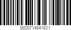 Código de barras (EAN, GTIN, SKU, ISBN): '0020714841621'
