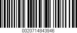 Código de barras (EAN, GTIN, SKU, ISBN): '0020714843946'