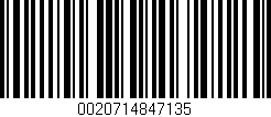 Código de barras (EAN, GTIN, SKU, ISBN): '0020714847135'