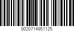 Código de barras (EAN, GTIN, SKU, ISBN): '0020714851125'
