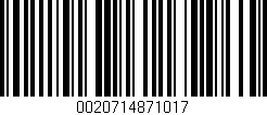 Código de barras (EAN, GTIN, SKU, ISBN): '0020714871017'
