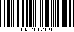Código de barras (EAN, GTIN, SKU, ISBN): '0020714871024'