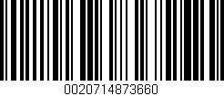 Código de barras (EAN, GTIN, SKU, ISBN): '0020714873660'