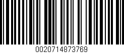 Código de barras (EAN, GTIN, SKU, ISBN): '0020714873769'
