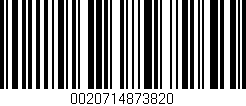 Código de barras (EAN, GTIN, SKU, ISBN): '0020714873820'