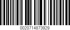 Código de barras (EAN, GTIN, SKU, ISBN): '0020714873929'