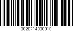 Código de barras (EAN, GTIN, SKU, ISBN): '0020714880910'