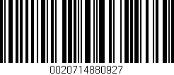 Código de barras (EAN, GTIN, SKU, ISBN): '0020714880927'