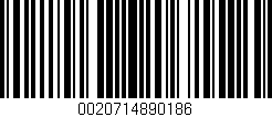 Código de barras (EAN, GTIN, SKU, ISBN): '0020714890186'