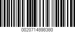 Código de barras (EAN, GTIN, SKU, ISBN): '0020714898380'