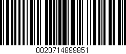 Código de barras (EAN, GTIN, SKU, ISBN): '0020714899851'
