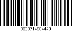 Código de barras (EAN, GTIN, SKU, ISBN): '0020714904449'