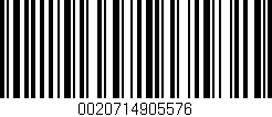 Código de barras (EAN, GTIN, SKU, ISBN): '0020714905576'