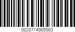 Código de barras (EAN, GTIN, SKU, ISBN): '0020714905583'