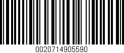 Código de barras (EAN, GTIN, SKU, ISBN): '0020714905590'