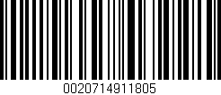 Código de barras (EAN, GTIN, SKU, ISBN): '0020714911805'
