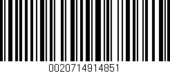 Código de barras (EAN, GTIN, SKU, ISBN): '0020714914851'