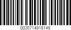 Código de barras (EAN, GTIN, SKU, ISBN): '0020714918149'