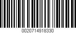 Código de barras (EAN, GTIN, SKU, ISBN): '0020714918330'