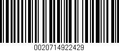 Código de barras (EAN, GTIN, SKU, ISBN): '0020714922429'