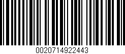 Código de barras (EAN, GTIN, SKU, ISBN): '0020714922443'