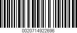 Código de barras (EAN, GTIN, SKU, ISBN): '0020714922696'