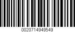 Código de barras (EAN, GTIN, SKU, ISBN): '0020714949549'