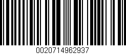Código de barras (EAN, GTIN, SKU, ISBN): '0020714962937'