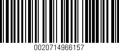 Código de barras (EAN, GTIN, SKU, ISBN): '0020714966157'