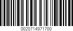 Código de barras (EAN, GTIN, SKU, ISBN): '0020714971700'