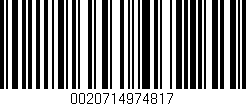Código de barras (EAN, GTIN, SKU, ISBN): '0020714974817'