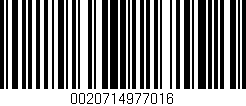 Código de barras (EAN, GTIN, SKU, ISBN): '0020714977016'