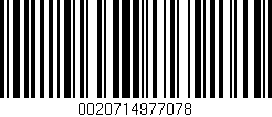Código de barras (EAN, GTIN, SKU, ISBN): '0020714977078'