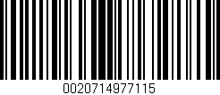 Código de barras (EAN, GTIN, SKU, ISBN): '0020714977115'