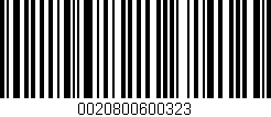 Código de barras (EAN, GTIN, SKU, ISBN): '0020800600323'